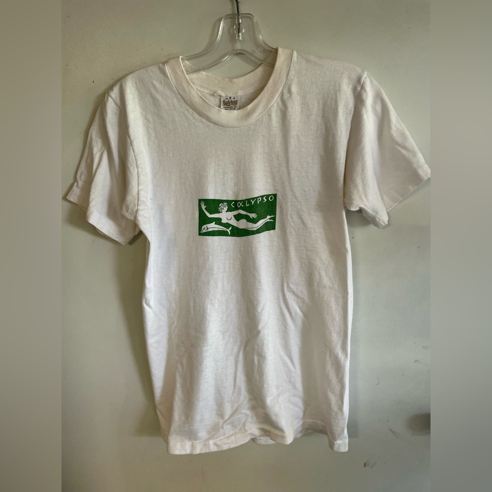 Jacques Cousteau Calypso Crew Member T Shirt - Vintage Small - Sandbags label
